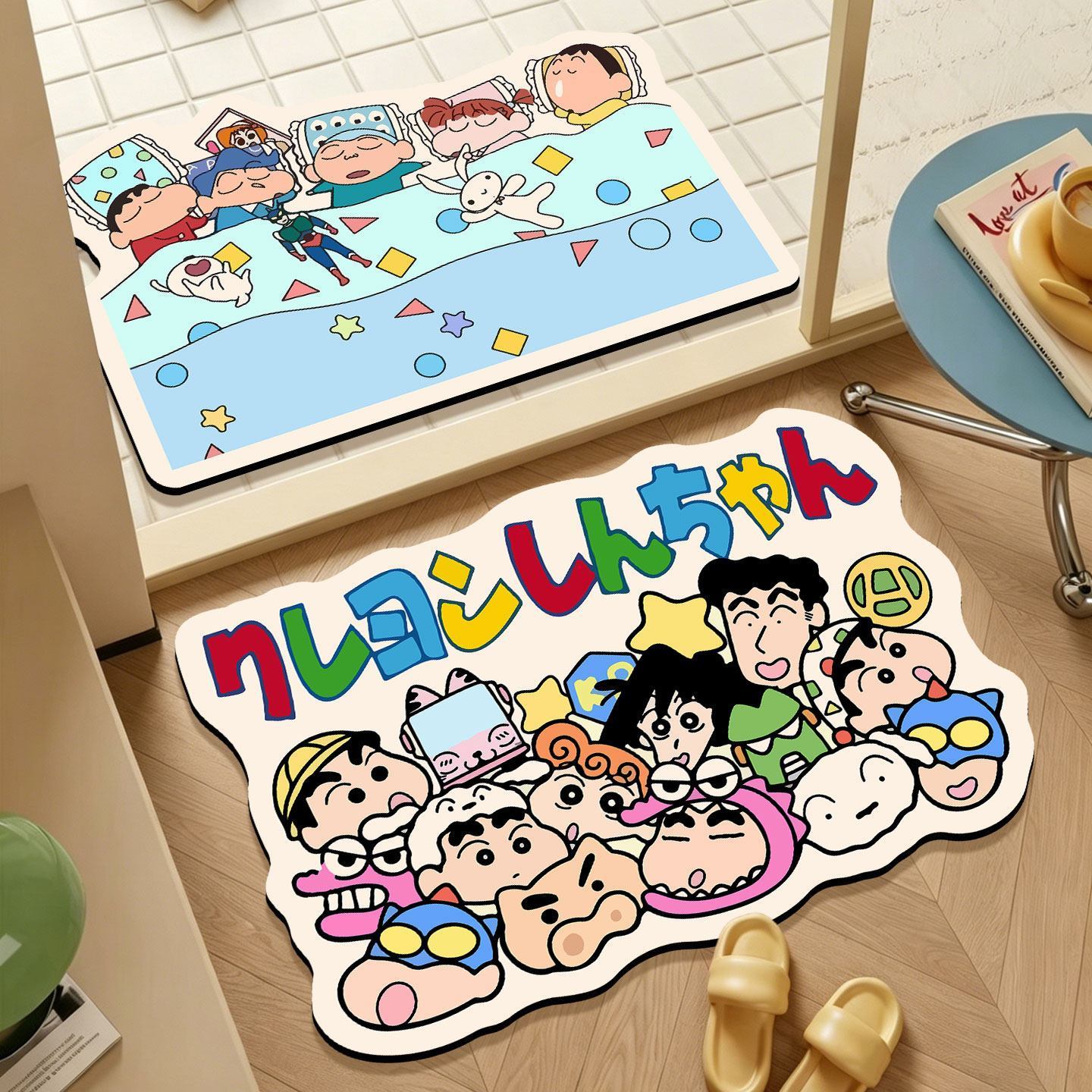 Non Slip Bath Mat - Tapis de bain irrégulier Crayon Shin-chan,