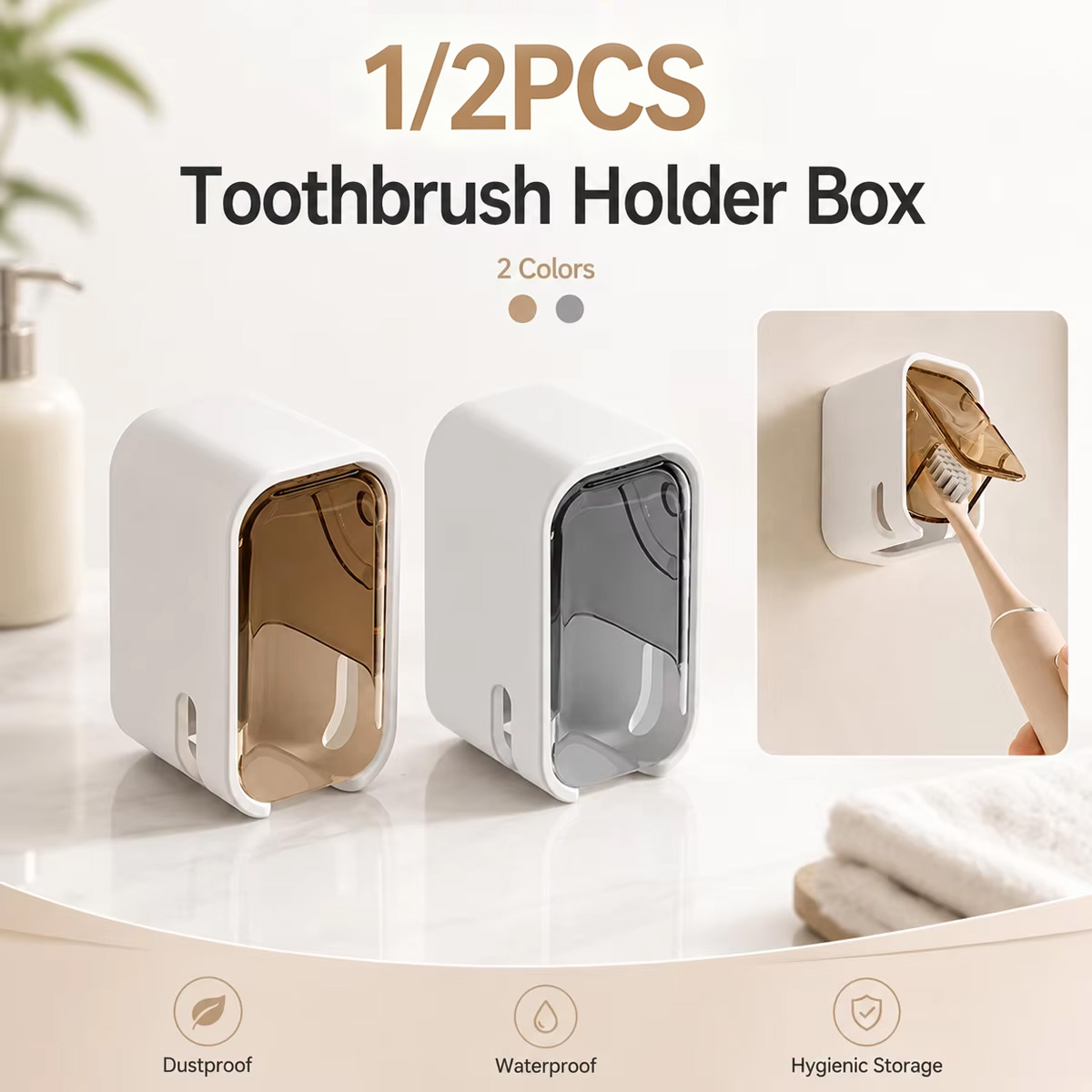 Toothbrush Holder Set - Support mural pour brosses à dents