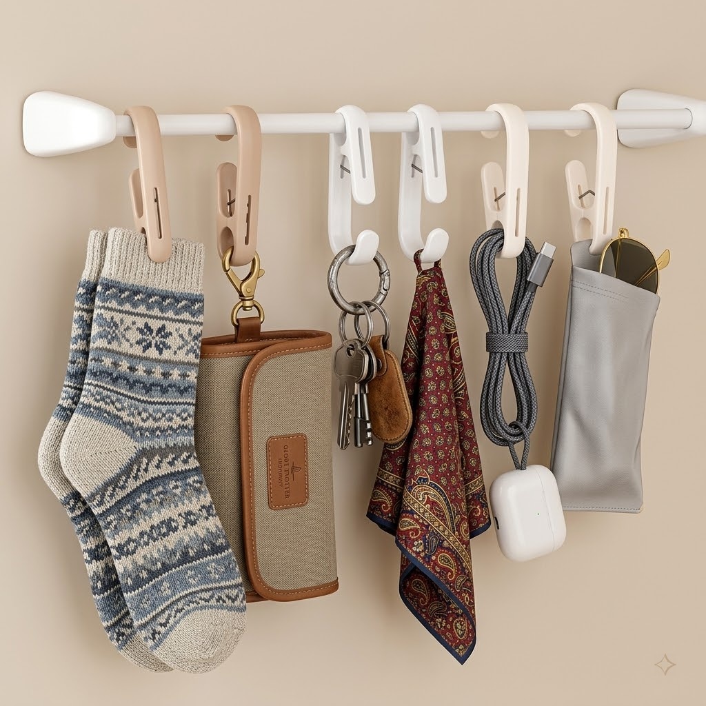 Bathroom Home Improvement - Pinces en plastique multi-usages, crochets de