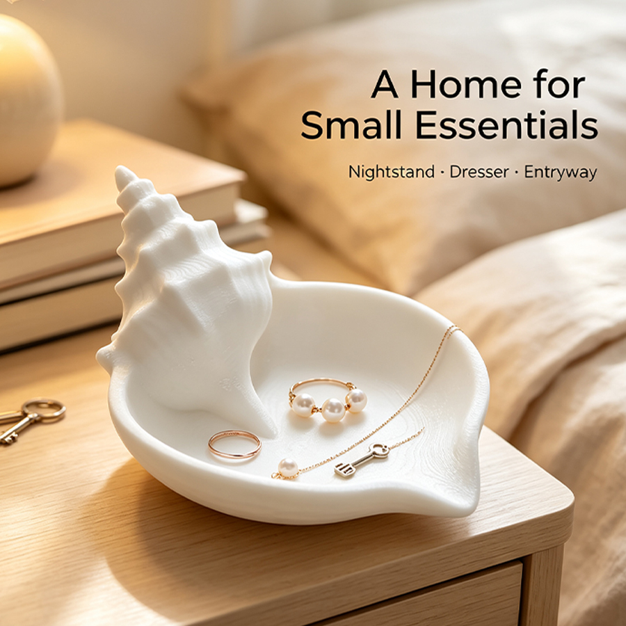Home Essentials Bathroom Accessories - Plateau à bijoux en forme de