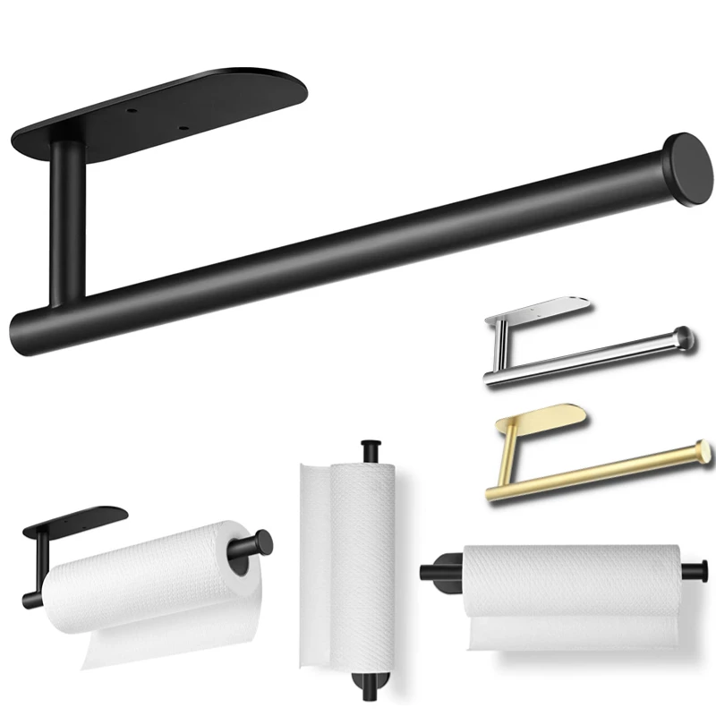 Zara Home Bathroom - Porte-papier hygiénique adhésif en acier inoxydable,