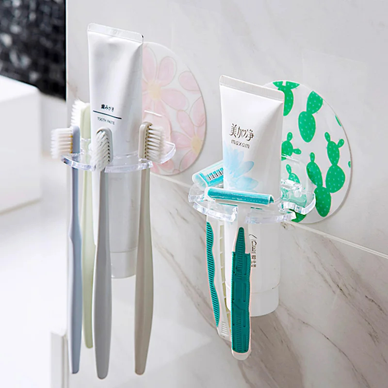 Toothbrush Holder Set - Support mural auto-adhésif pour brosses à