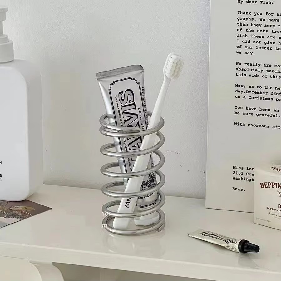 Bathroom Home Improvement - Porte-brosse à dents en acier inoxydable,