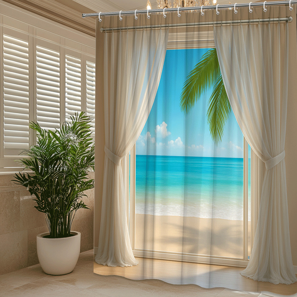 Rideau de douche tropical impe - Home Bathroom Spa Ideas avis et prix