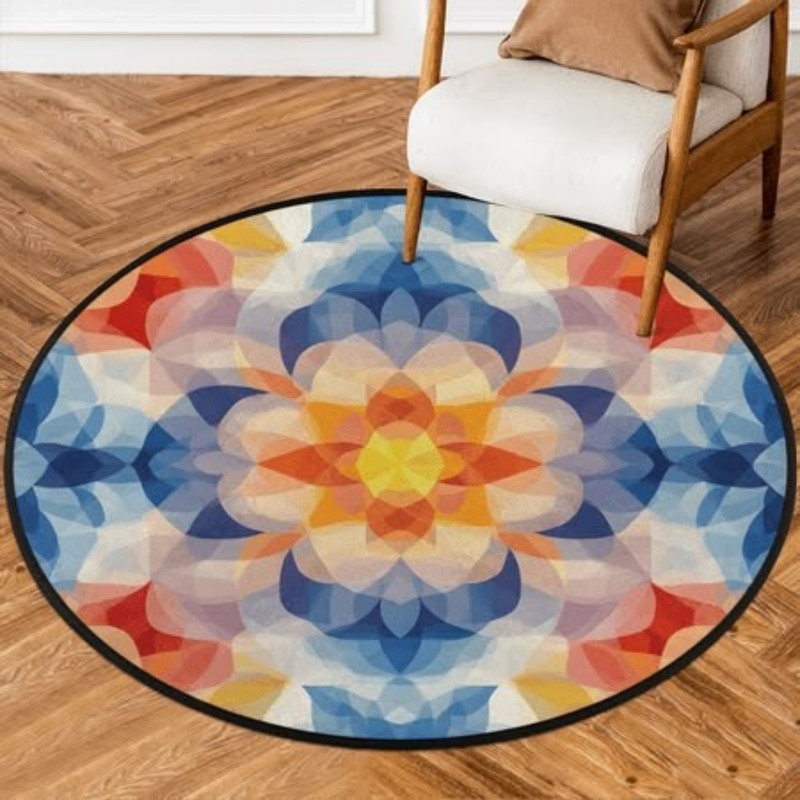 Tapis rond floral, motif de pe - Home Made Bathroom Vanity avis et prix