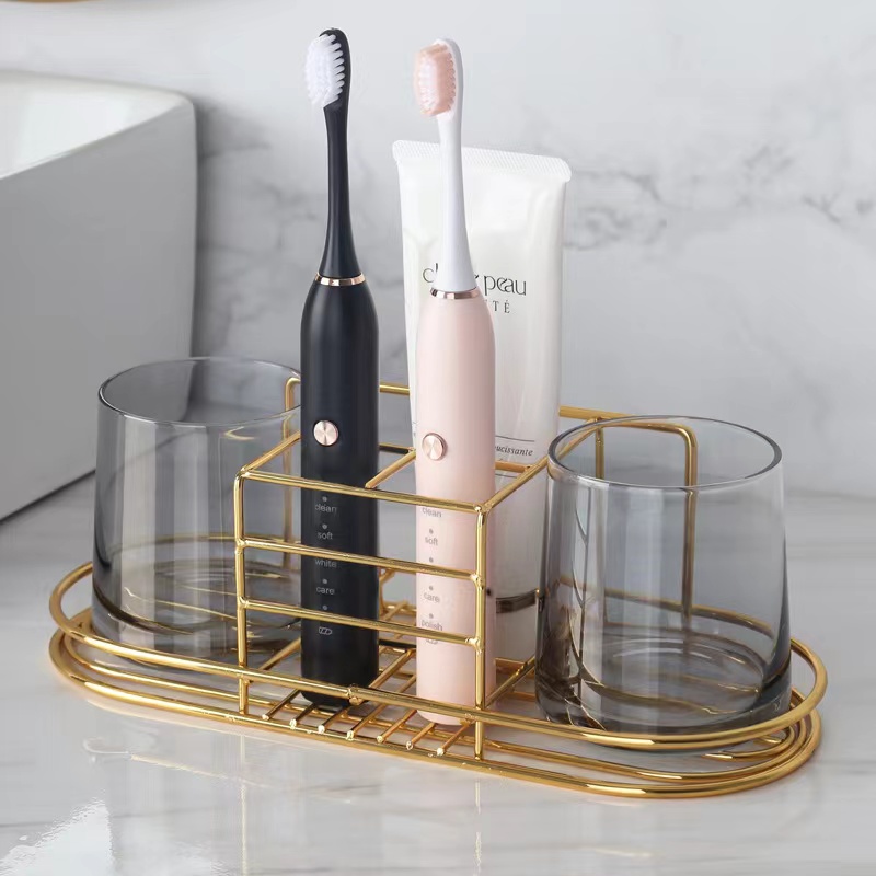 Support mural doré pour brosse - Toothbrush Holder Set avis et prix