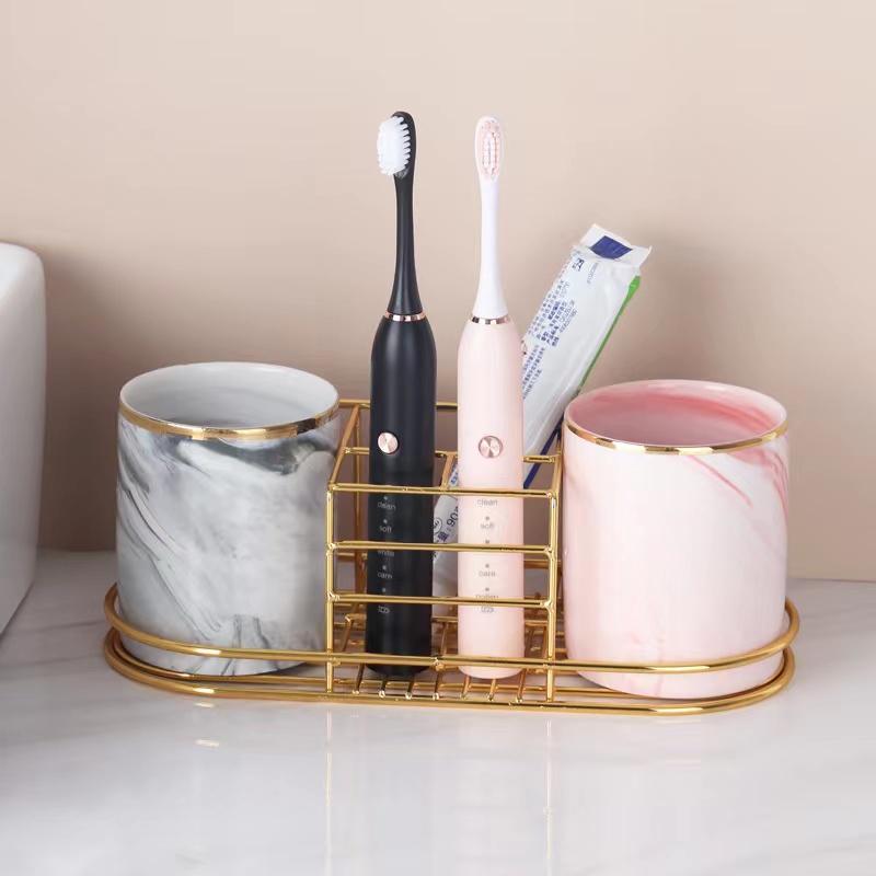 Support mural doré pour brosse - Toothbrush Holder Set avis et prix